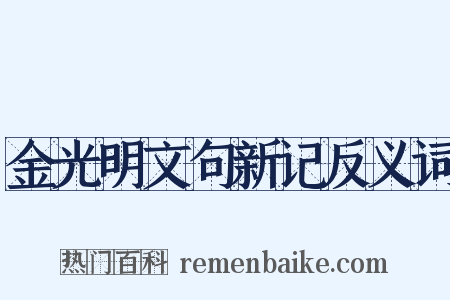 金光明文句新记反义词是什么意思的图片